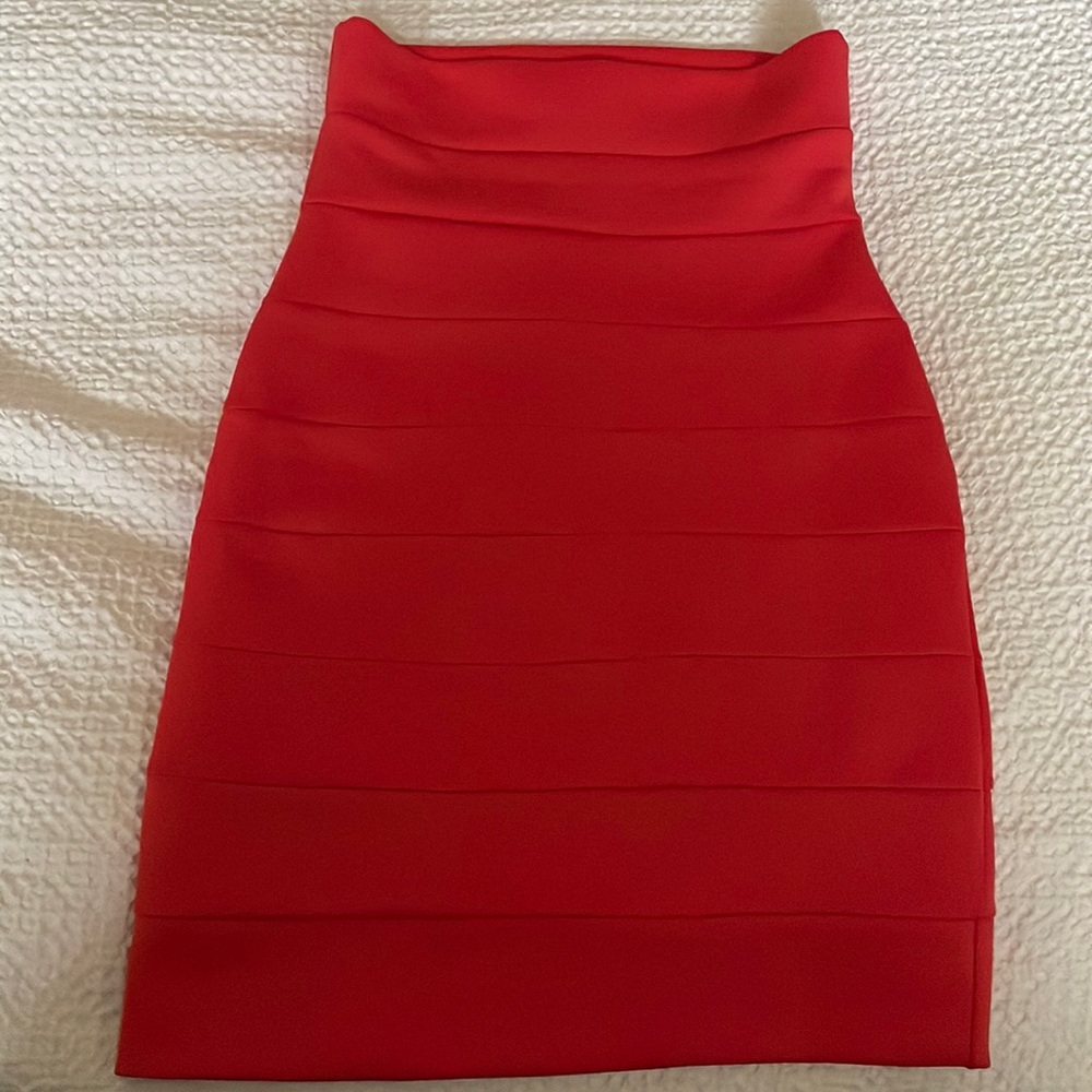 Coral stretchy skirt
